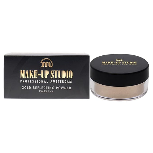Professional Amsterdam Gold Reflecting Face And Body Powder Highlighter - Beautiful Subtle Highlight In An Instant - Incredible Shine - Ideal For Your Shoulders - Natural - 0.52 Oz-Velvo Beauty