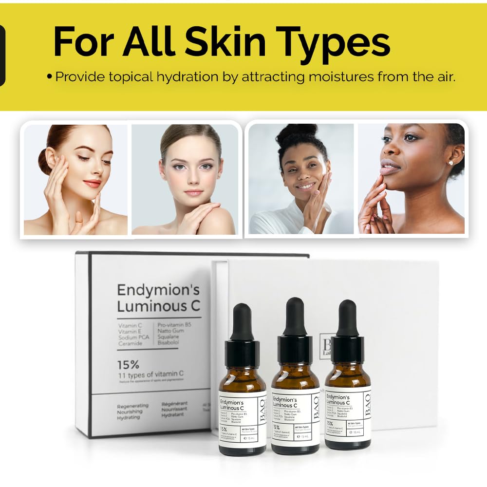 ENDYMION’S LUMINOUS C Face Serum | Bisabolol, Squalane, Vitamin C &E | Multi Vitamin Serum for Brightening, Regenerating And Refreshing Skin| For All Skin Types (45 ML)-Velvo Beauty