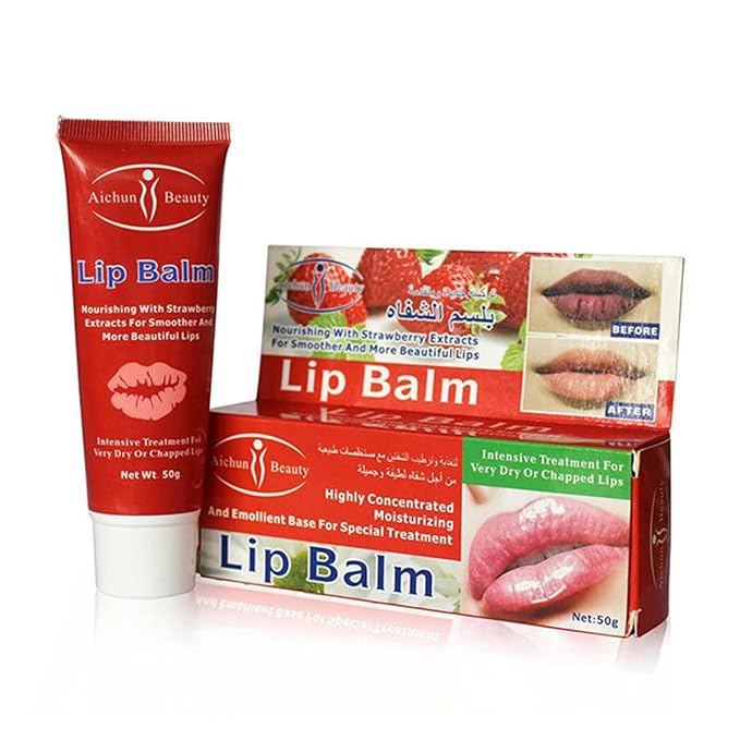 AICHUN BEAUTY Moisturizing Lip Balm Strawberry Smoother Dry Chapped Lips 50g/1.76oz-Velvo Beauty