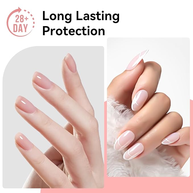 Makartt 3Pcs Builder Nail Gel with Top and Base Coat, Clear Gel Builder Kit for Nails Apex Building Thickening Strengthener Extension Rhinestone in a Bottle, UV Light Lamp Required-Velvo Beauty