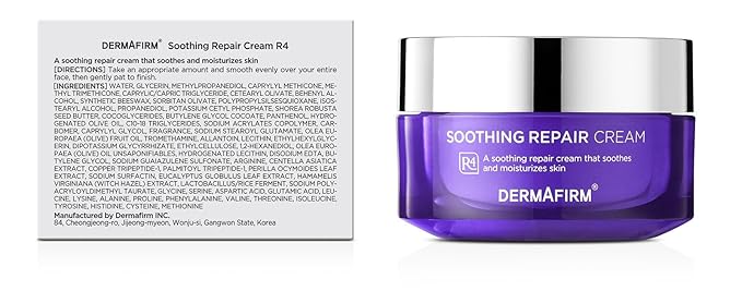 Dermafirm Soothing Repair Hydrating Face Cream R4 | Daily Face Moisturizer Facial Lotion with Eucalyptus, Peptide and Collagen | Gentle for All Skin Types No Animal Trials No Paraben 1.69 fl oz-Velvo Beauty