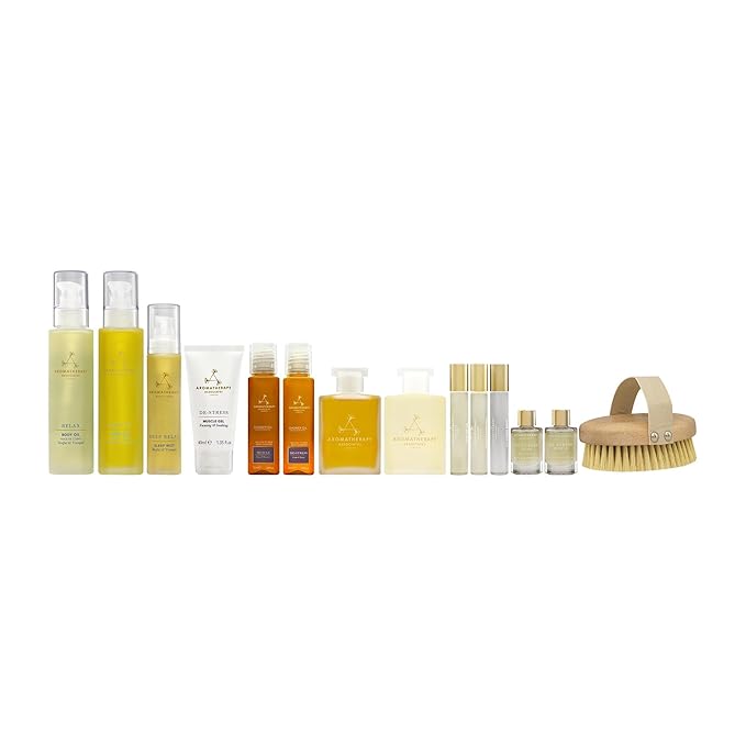 Aromatherapy Associates Wellness Wonderland, Luxurious Gift Collection of Bath and Shower Oils, Mists, Roller Balls and Gels. Made with Premium Essential Oils for Relaxation (14-Piece Set)-Velvo Beauty