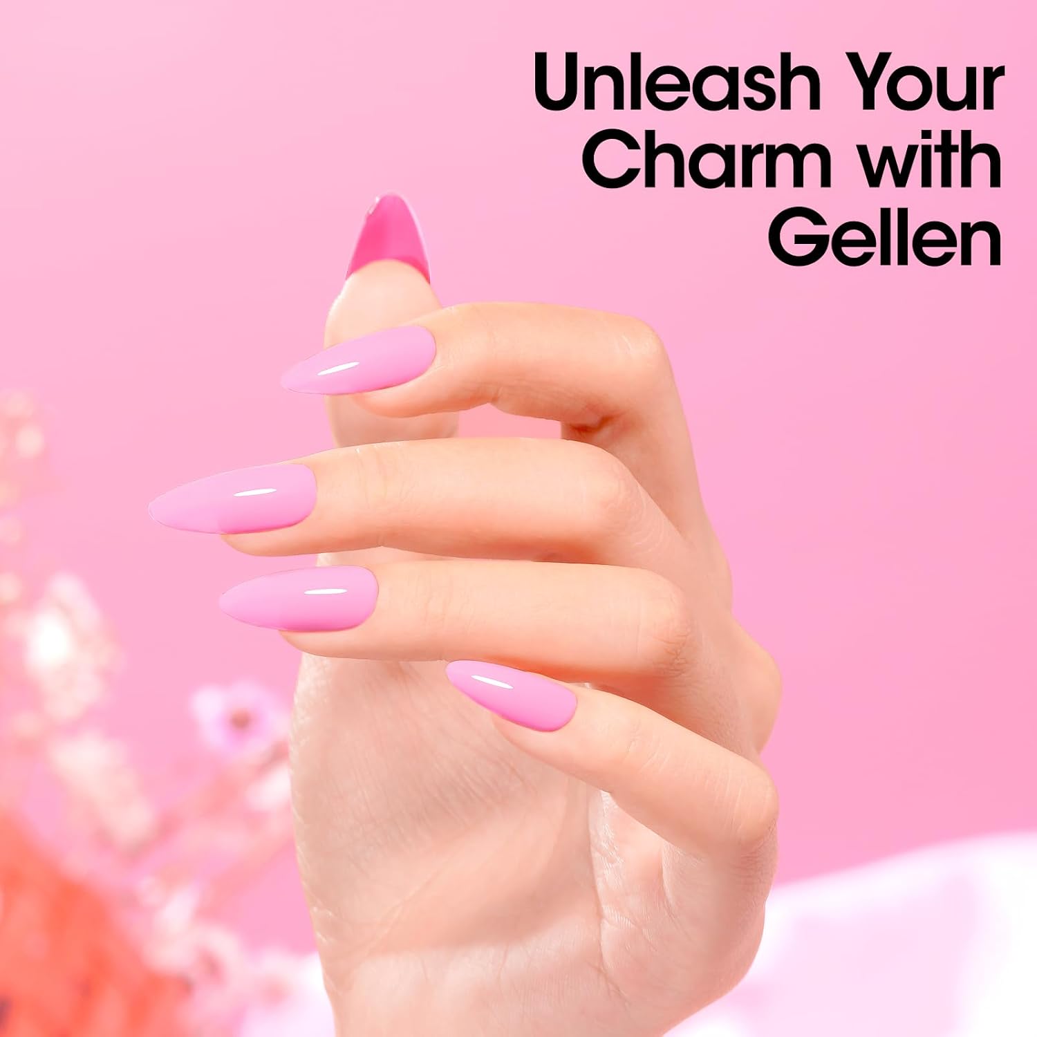 Gellen Pink Gel Nail Polish, 18ML 1Pc Pink Purple Gel Polish Soak off UV LED Nail Lamp Pink Nail Polish for Spring Summer Salon DIY Nail Art Manicure at Home Holiday Gift for Women, 0.61 Fl Oz-Velvo Beauty