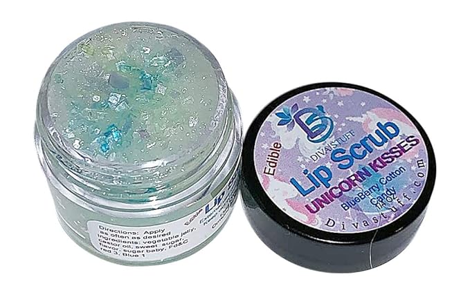 Diva Stuff Ultra Hydrating Lip Scrub for Soft Lips, Gentle Exfoliation, Moisturizer & Conditioner, Unicorn Kisses – ¼ oz (Made in the USA)-Velvo Beauty