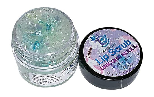 Diva Stuff Ultra Hydrating Lip Scrub for Soft Lips, Gentle Exfoliation, Moisturizer & Conditioner, Unicorn Kisses – ¼ oz (Made in the USA)-Velvo Beauty