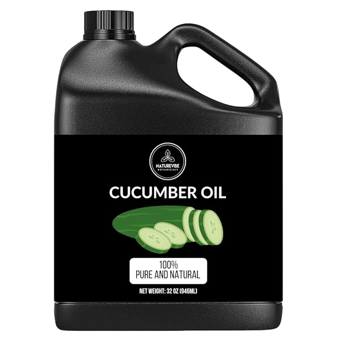 Naturevibe Botanicals Cucumber Oil 32 Ounces | 100% Pure and Natural | Great for Skin Care and Hair Care-Velvo Beauty