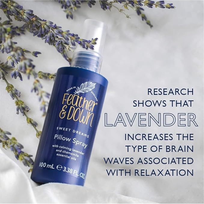 Feather & Down Sweet Dream Relax and Unwind Gift Set (100ml Pillow Spray & 125ml Body Lotion) - With Calming Lavender & Chamomile Essential Oils-Velvo Beauty