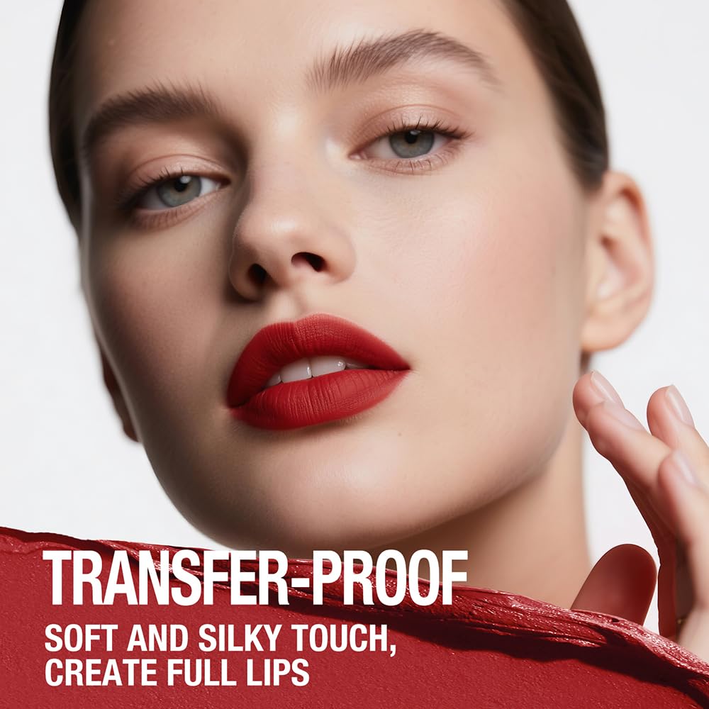 12Pcs Matte Lipstick + Lip Liner Pens Lip Combo Sets, Creamy Matte Lip Makeup Kit Long-Lasting Waterproof, Smudge-Proof Highly Pigmented Formula, Bold & Chic Shades Makeup Set (Bold Reds Collection)-Velvo Beauty