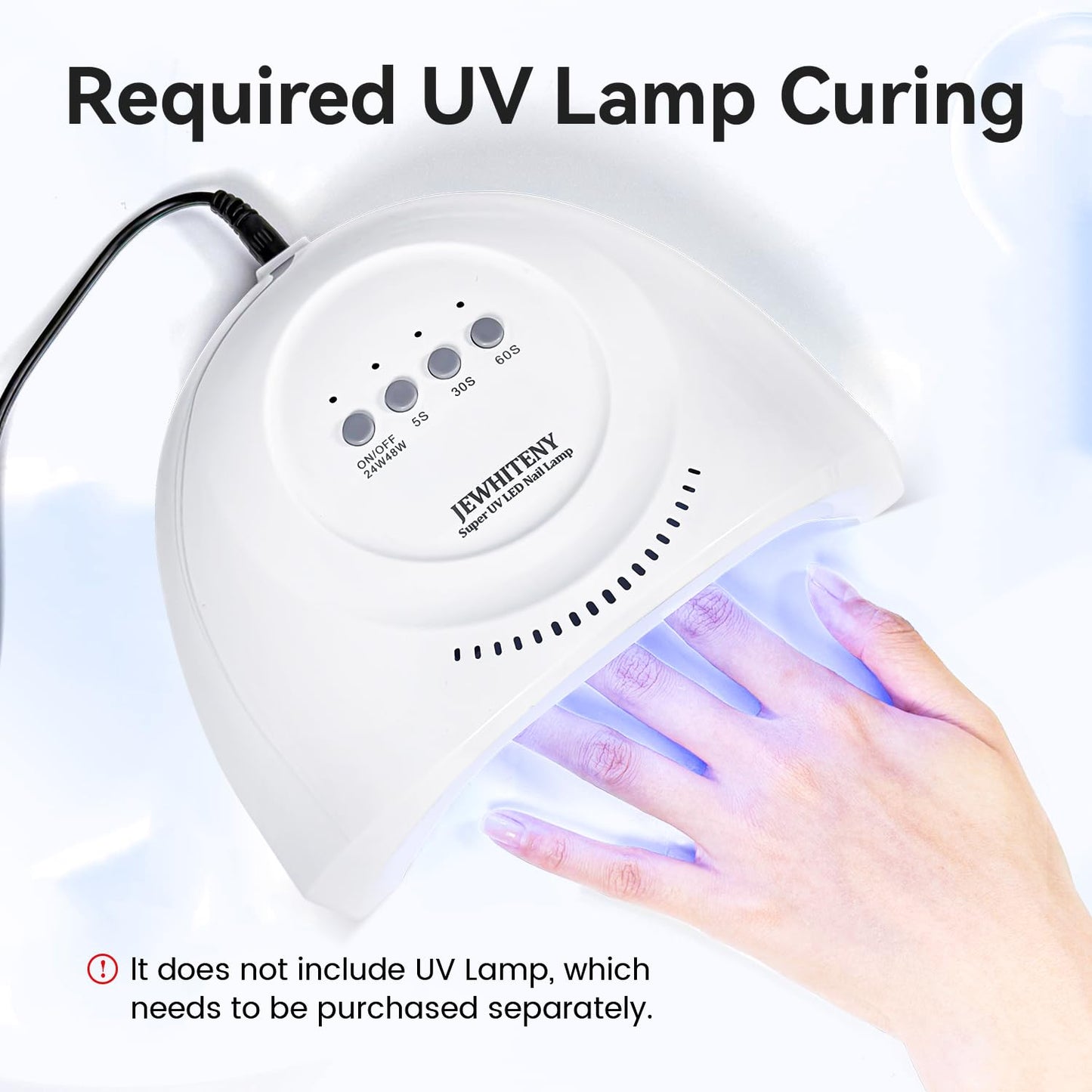 JEWHITENY 10ML Top Coat Nail Polish High Gloss Shine Finish No Wipe No Dip Long Lasting Gel Nail Polish Professional DIY Need U V Lamp Curing-Velvo Beauty