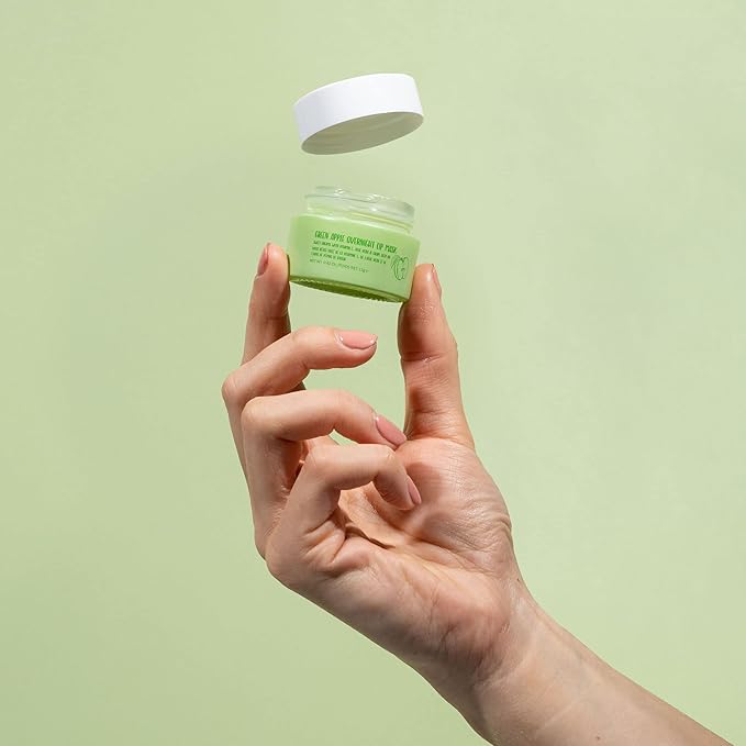 W7 Sweet Dreams Overnight Green Apple Lip Mask - Vitamin E, Aloe Vera and Grape Seed Oil - For Hydrated, Full Looking & Irresistible Lips - 0.40 Fl Oz-Velvo Beauty