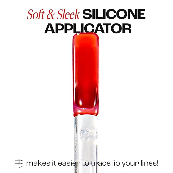 Rouge Star Plumping Lip Tattoo (0.17 oz) - 72-HR Long Lasting Waterproof Peel Off Lip Stain - Transfer-Proof, Non -Sticky Hydrating Matte Lip Tint Tattoo (Richly Red)-Velvo Beauty