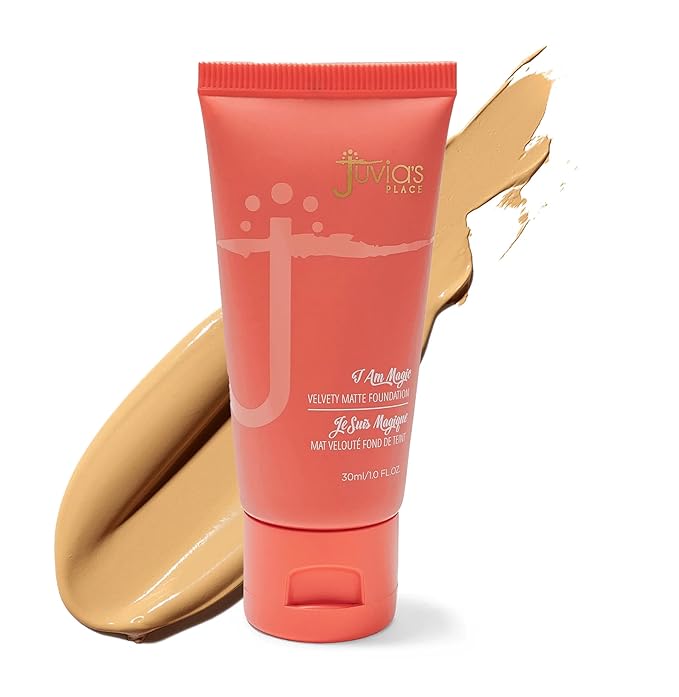 Juvia's Place I Am Magic Velvety Matte Liquid Foundation 530 - Ibiza - Medium w/Cool, Golden Undertone, Makeup Foundation Full Coverage, Lightweight, Long Wear, Velvety Matte Finish-Velvo Beauty