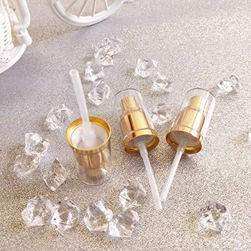 2pcs Replacement Pump for Foundation Bottle Compatible with Both Double Wear and Mac(Gold Color)-Velvo Beauty