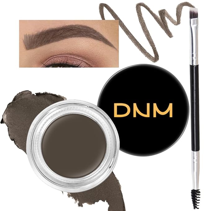 Medium Brown Eyebrow Powder Pomade Gel Shaper Makeup Kit with Dual-ended Brush, Eyebrow Stencil Kit for Women Shaping, Eye Brow Pomade Stencil Shaper Tinting kits for Women Long Lasting Waterproof-Velvo Beauty