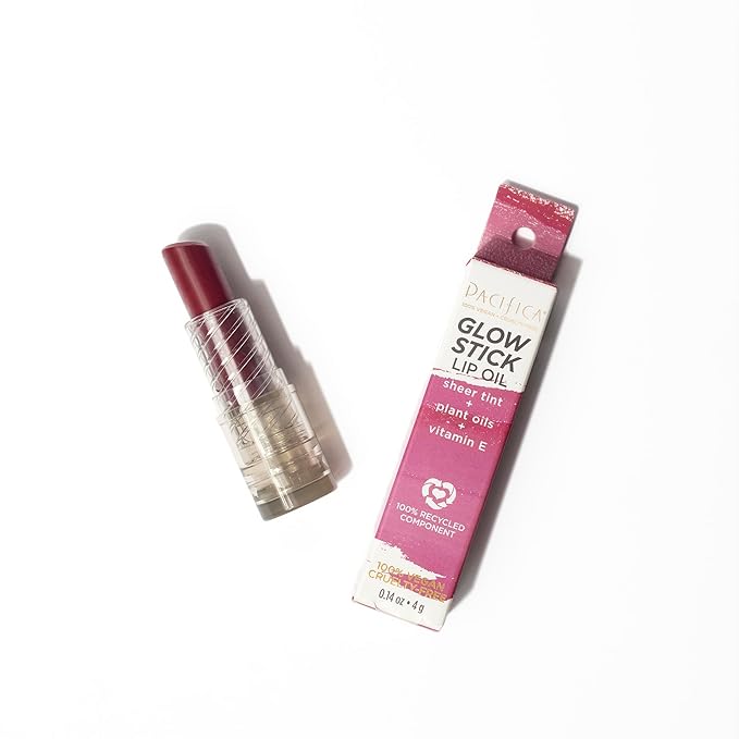 Pacifica Glow Stick Lip Oil - Crimson Crush Women 0.14 oz-Velvo Beauty