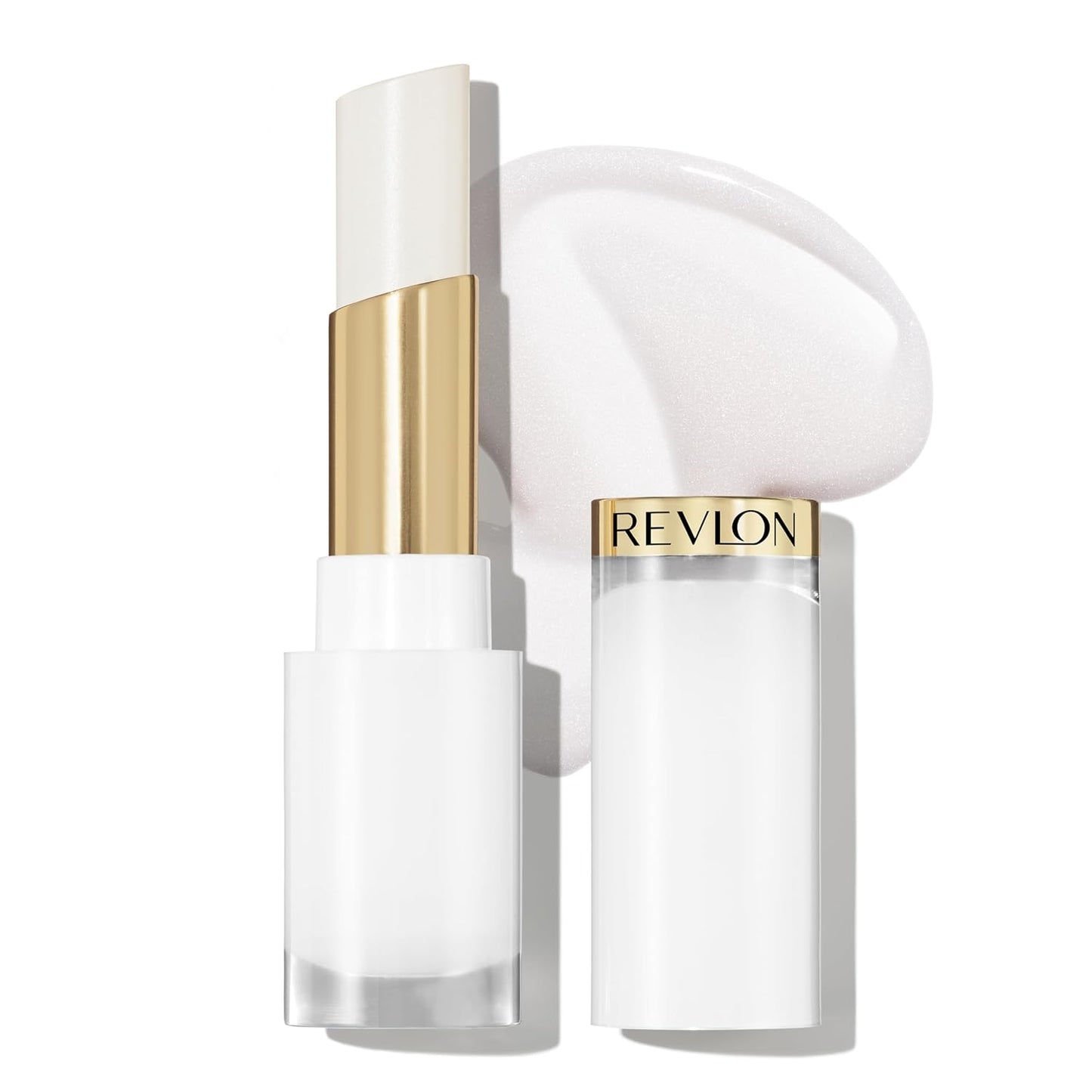 REVLON Super Lustrous Glass Shine Balm, Hydrating Tinted Lipstick, Sheer, Glossy Shiny Finish, 001 Sparkling Quartz, 0.11 oz-Velvo Beauty