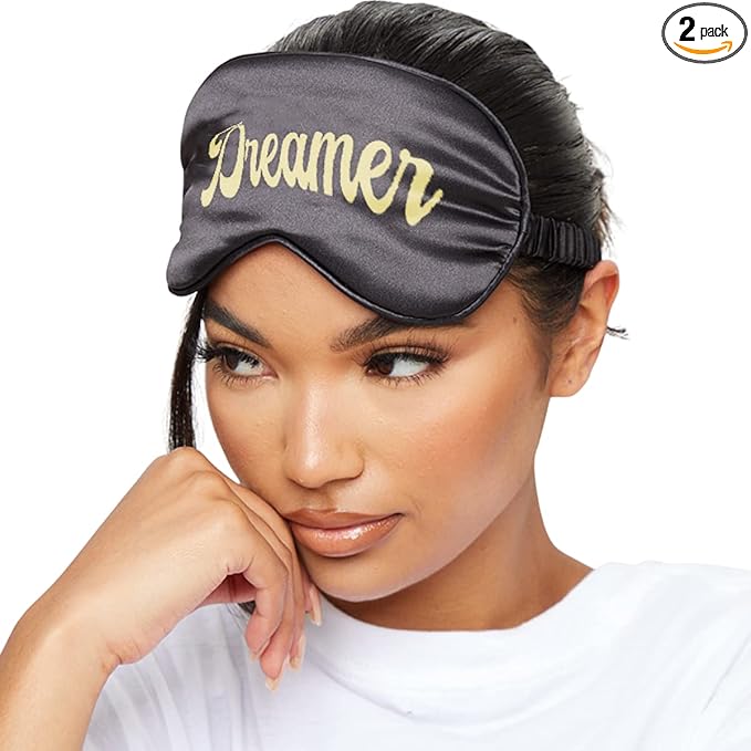 SMUG Satin Sleep Mask & Eye Mask | Travel Sleep Masks for Women & Men | Soft Sleeping Eye Mask to Nourish Skin & Reduce Dark Circles | Eye Sleep Mask Shades to Block Out Light | Dreamer-Velvo Beauty