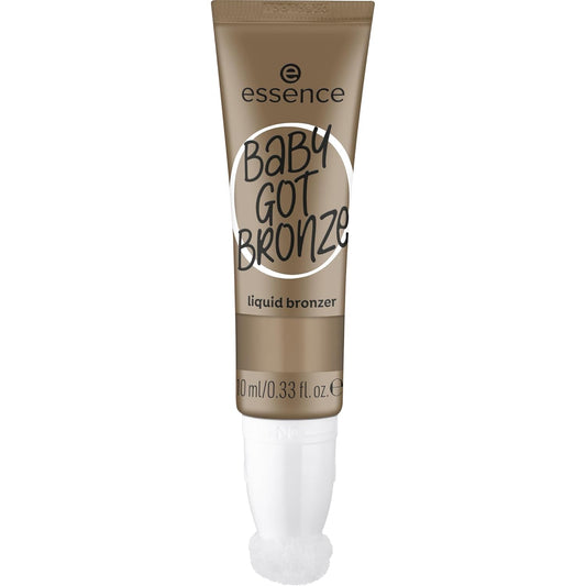 essence | Baby Got Bronze Liquid Bronzer | Lightweight, Buildable, Natural Finish with Sponge Applicator| Vegan & Cruelty Free (10 | Sweet Shadows)-Velvo Beauty