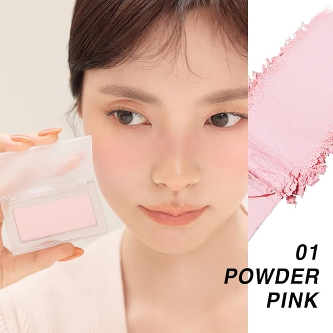 BBIA Ready To Wear Powder Cheek Blush 3 Color – Buildable & Blendable Soft Blush for Cheeks, Matte & Shimmery Finish, Lightweight, Long-Lasting, Vegan, Korea Face Makeup, 0.19oz (01 POWDER PINK)-Velvo Beauty
