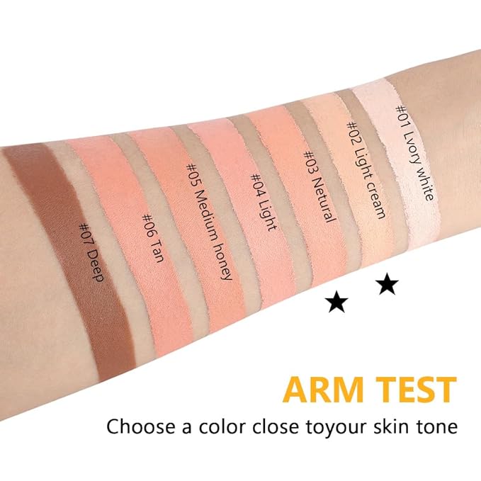 Kaely 2Pcs Pot Concealer Full Coverage Set,under Eye Brightener Concealer for Conceals Dark Circles,Waterproof Foundation Face Makeup Brush Kit,Color Correcting Concealer,02+03-Velvo Beauty