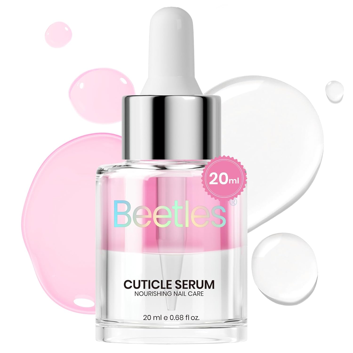 Beetles Cuticle Oil For Nails - 20ml Nail Care Strengthener Oil Stronger Nails Spa and Hand Manicure Essentials Damaged Cuticles for Repaired Thin Nails Nourish Home Nail Gfit for Women-Velvo Beauty