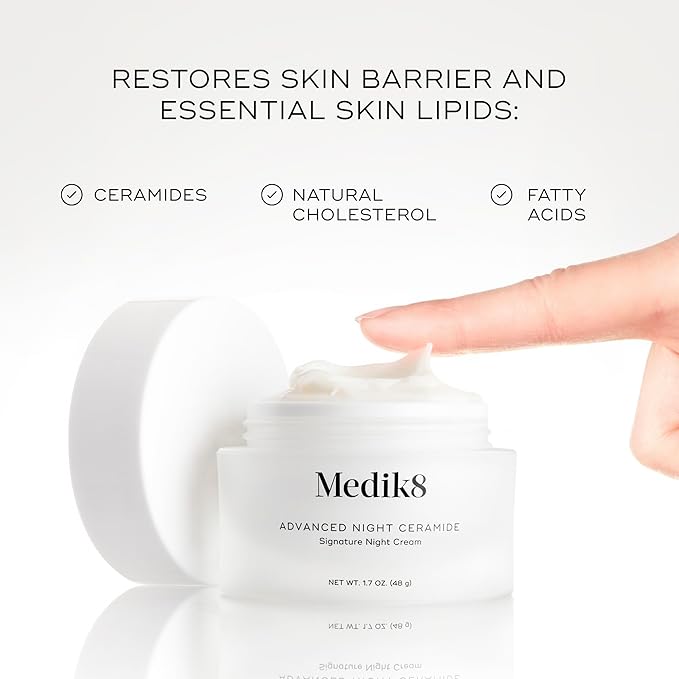 Medik8 Advanced Night Ceramide - Signature Anti Aging Night Cream for Face - Face Moisturizer with Skin Tightening Ceramides and Antioxidants - 1.7 oz-Velvo Beauty
