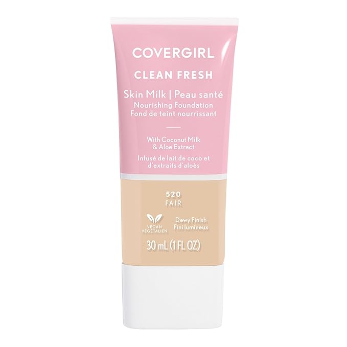 COVERGIRL Clean Fresh Skin Milk Foundation, Fair, 1 Fl Oz (Pack of 1) (packaging may vary)-Velvo Beauty
