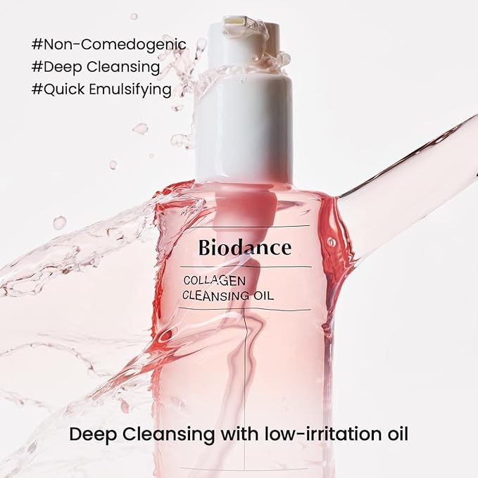 BIODANCE Collagen Cleansing Oil, Facial Oil Cleanser, Gentle Makeup Remover without Clogging Pores, Removes Bleackhed and Whitehead for Sensitive Skin, Oily Skin, Korean Skincareㅣ6.76 fl. oz. (200 ml)-Velvo Beauty