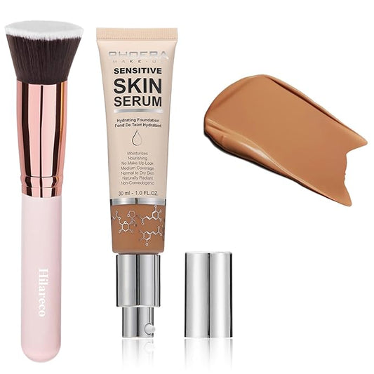 2024 New PHOERA Foundation Makeup for Mature Skin, Wrinkles Matte Natural Finish for a Flawless Complexion (N05 Tan)-Velvo Beauty