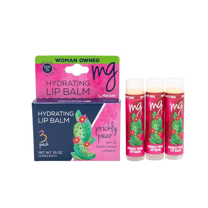 MG Signature Prickly Pear Lip Balms with SPF 15 (Pack of 3)-Velvo Beauty