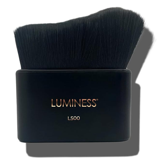 LUMINESS Professional-Grade L500 Buffing Makeup Brush - Angled Make Up Air Brush for Airbrush Spray Foundation - Face Brush for Seamless Buffing & Blending Application, Natural-Looking Finish-Velvo Beauty