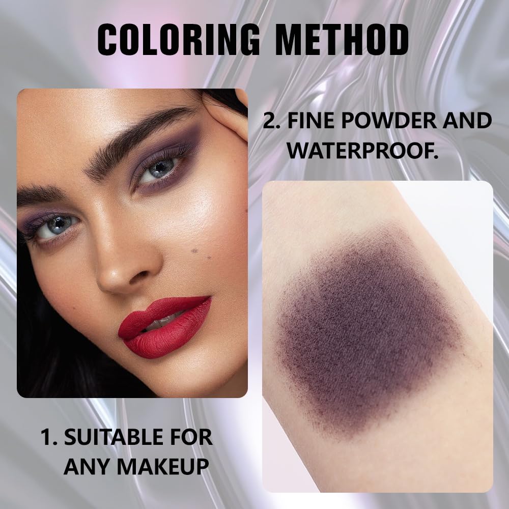 Matte Singe Eye Shadow Palette Makeup, Matte Smokey Plum Monochrome Eyeshadow For Old Women, Mini Singe Pressed Pigmented Waterproof Sombras Para Ojos, Vegan, Talc,Paraben & Cruelty Free, 15-Velvo Beauty