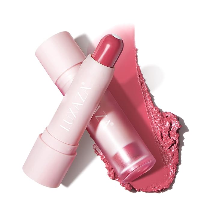 Tinted Lip Balm Chapstick with Color, Natural Semi - Gloss Finish, Hydrating/Coloring 2 in 1 Moisturizer Lip Stick for Girls & Women #04 Hot-Pink-Velvo Beauty