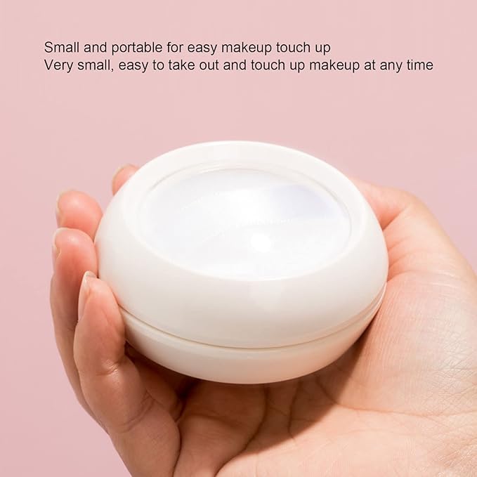 Dioche Loose Powder Container with Puff Sifter Lids, Plastic Refillable Empty Loose Powder Puff Case Face Powder Blusher Makeup Cosmetic Jars Containers for Travel Daily Use-Velvo Beauty