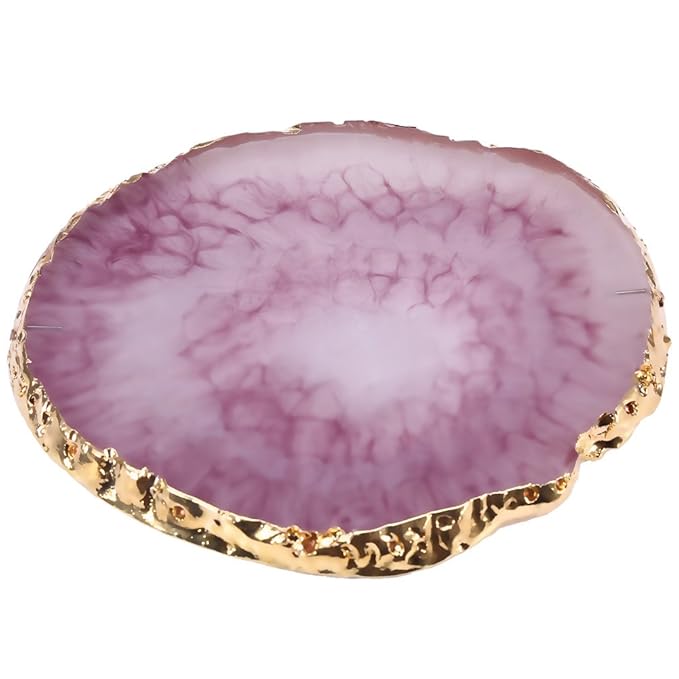 Nail Art Palette, Natural Resin Stone Nail Art Palette for Painting Placing Things Making Nail(Rose red)-Velvo Beauty