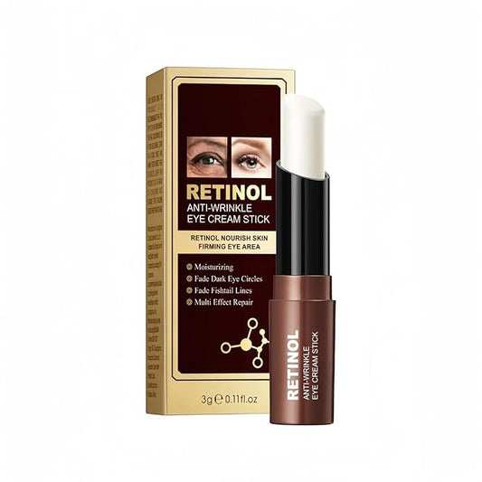 Retinol Eye Cream Stick for Dark Circles Under Eye Treatment, Puffiness and Bags - Firming & Hydrating Eye Cream for Anti-Aging Results in 3-4 Weeks-Velvo Beauty