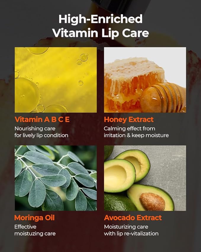 GRAFEN Triple Color Lip Balm Coral Red 0.13 oz | Tinted Lip Balm for Men | Korean Lip Butter Triple Layers of Lip Care & Coloring | Metal Container & Magnetic Cover.-Velvo Beauty