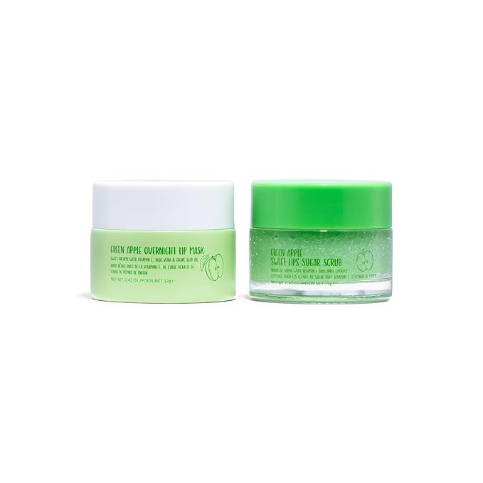 W7 Sweet Dreams Lip Scrub & Overnight Lip Mask Duo - 2Pcs Set - Apple Flavour - Exfoliate, Condition, Soothe & Hydrate-Velvo Beauty
