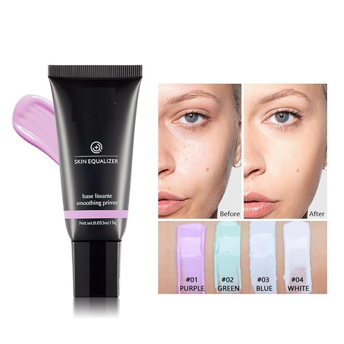 MAEPEOR Moisturizing Face Primer 4 Colors Long Lasting Matte Face Primer For Neutralizing Uneven Skin Tones & Brightening Complexion (04 White)-Velvo Beauty