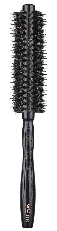 PERFEHAIR Round Brush with Natural Boar and Nylon Bristles, Small Volumizing Hair Brush- 1.7 Inch Diameter Barrel-Velvo Beauty