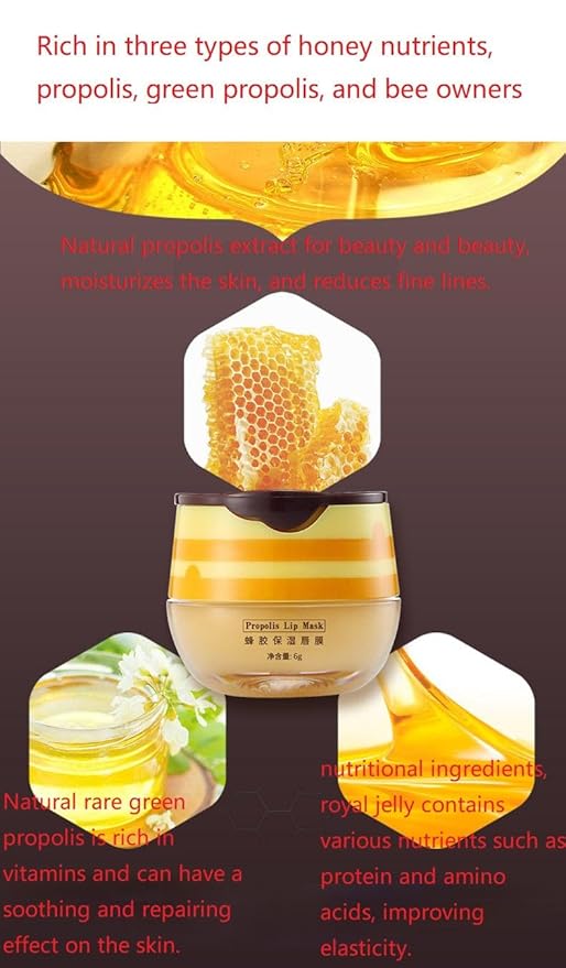 4 Pcs Lip Balm, Honey & Strawberry Hydrating Lip Mask, Reduces Lip Lines Prevention Dry and Cracked Lip Exfoliator Lip Balm. (2 Pcs Honey &2 Pcs Strawberry)-Velvo Beauty