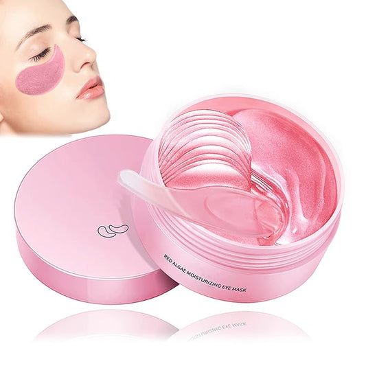 Eye Mask 60 pcs,Pink Collagen Under Eye Patches,Puffy Eyes and Dark Circles Treatments,Improve Reduce Under Eye Bags Smooth Wrinkles and Lighthen Fine Lines,Moisturizing,Improve and Firm eye Skin-Velvo Beauty