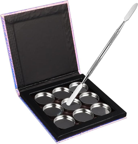 1 Set Empty Makeup Tray Magnetic Makeup Pan Magnetic Palette Empty Cosmetics Palette Empty Eyeshadow Holder Make up Palette Paper Eye Shadow Travel Blush Powder-Velvo Beauty