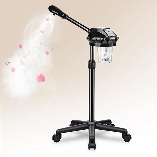 Professional Facial Steamer,vaporizador Facial Adjustable Height and Angle,More Steam, Hot Mist Facial Humidifier Atomizer for Spa Beauty, Home Use-Velvo Beauty