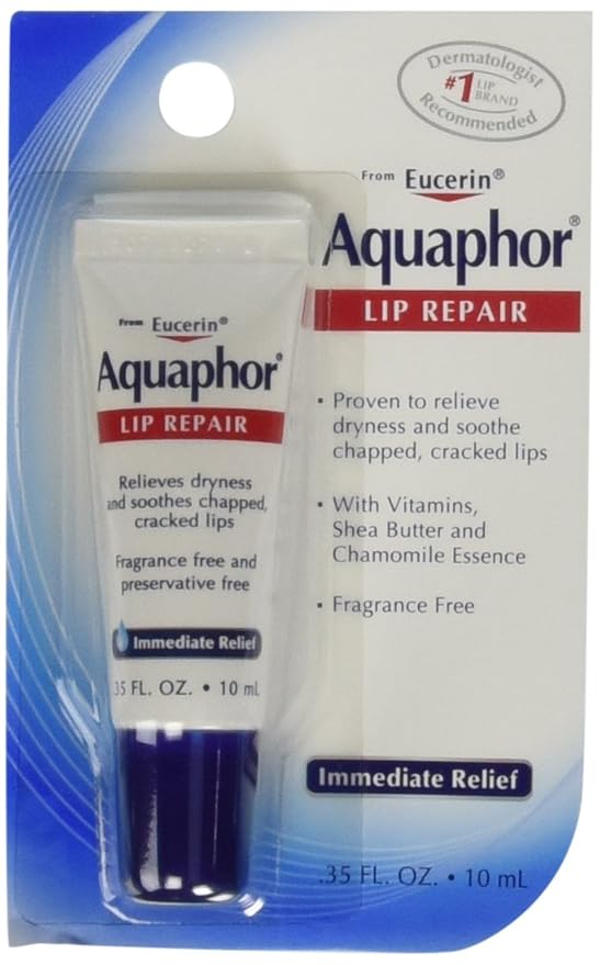 Aquaphor Lip Repair Tube Blister Card, 0.35 Ounce (Pack of 4)-Velvo Beauty