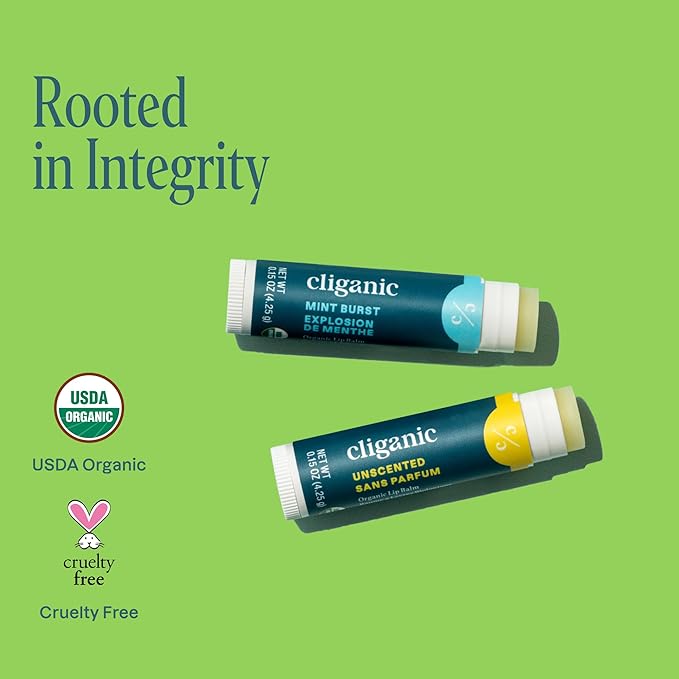 Cliganic Organic Lip Balm 2 pack - Fresh Faves-Velvo Beauty