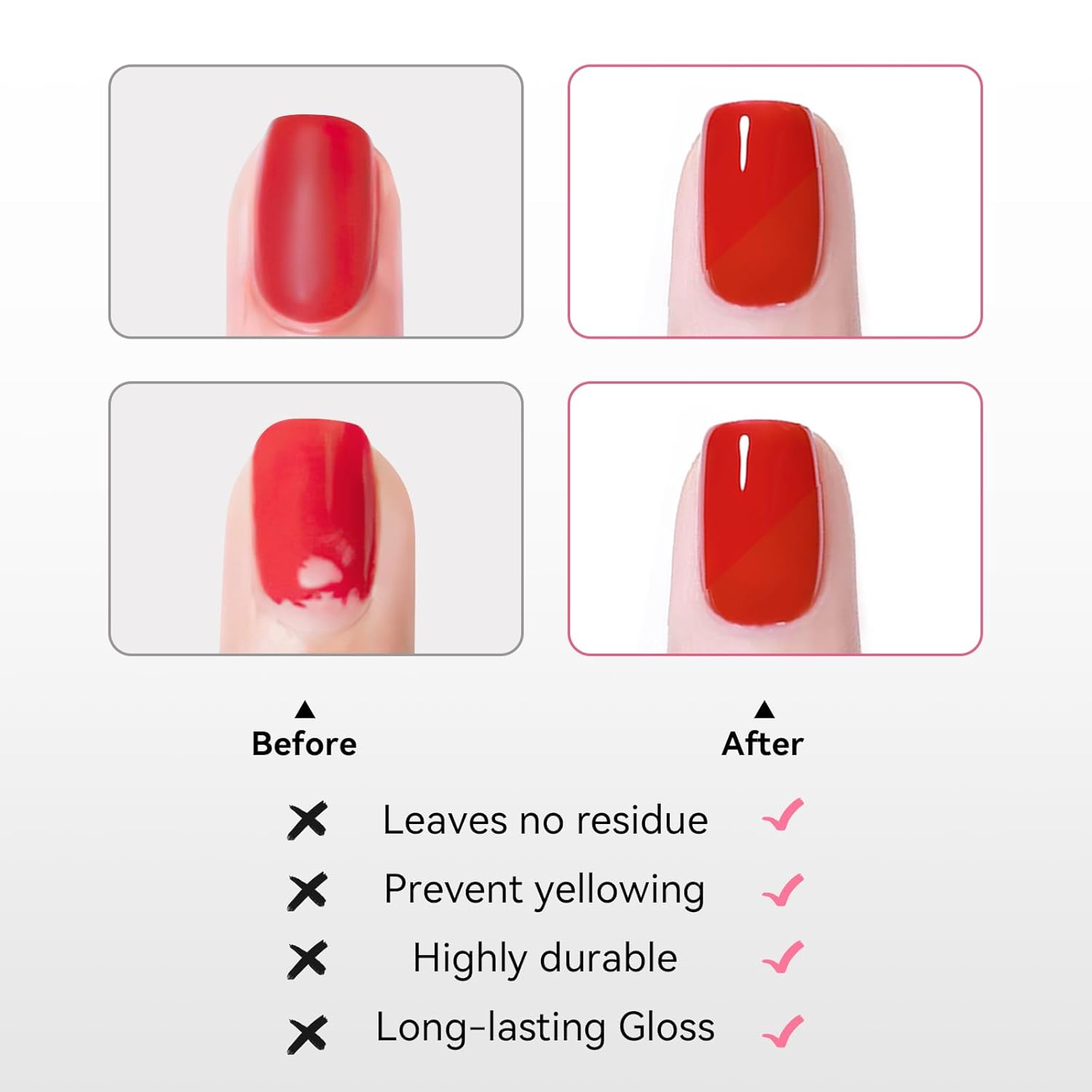 2Pcs Top Coat for Nail Polish, Quick Air Dry Clear Regular Nail Polishes High Shine Finish Long-Lasting Color Protection No Chip Vegan Hema-free Non-gel Salon Nail Art Gift for Women-Velvo Beauty