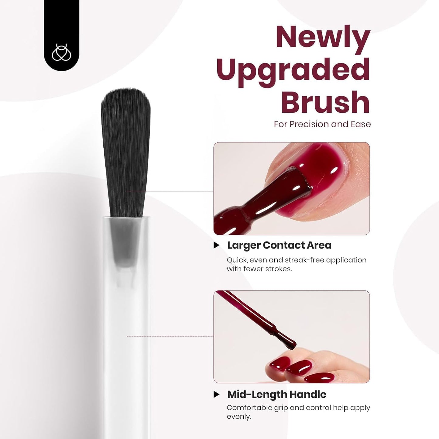 Beetles Dark Red Gel Nail Polish - 15ML Maroon Red Translucent Sheer Jelly Nail Polish Soak Off UV Lamp Colorful Bottle Gel Nail Art Salon DIY Home Manicure Gift for Women-Velvo Beauty