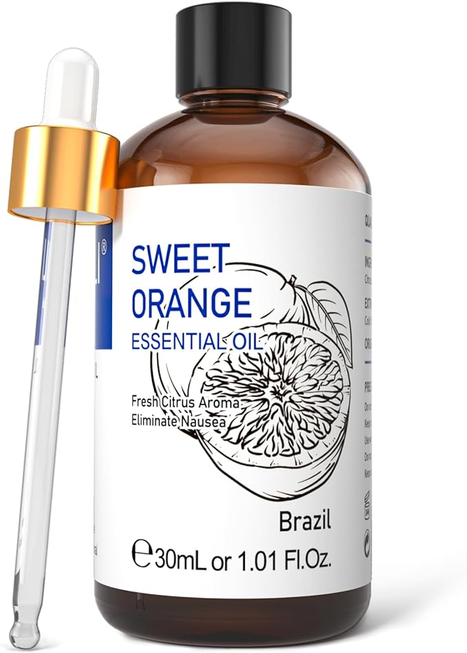 HIQILI 30ML Sweet Orange Essential Oil - Pure and Natural for Diffuser, Skin - 1 Fl Oz-Velvo Beauty