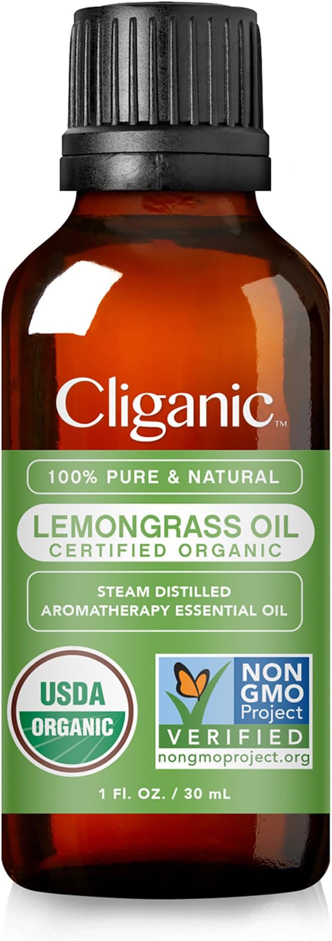 Cliganic Organic Lemongrass Essential Oil, 1oz - 100% Pure Natural Undiluted, for Aromatherapy Diffuser | Non-GMO Verified (Packaging May Vary)-Velvo Beauty